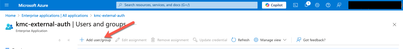 Azure Portal - Add Group