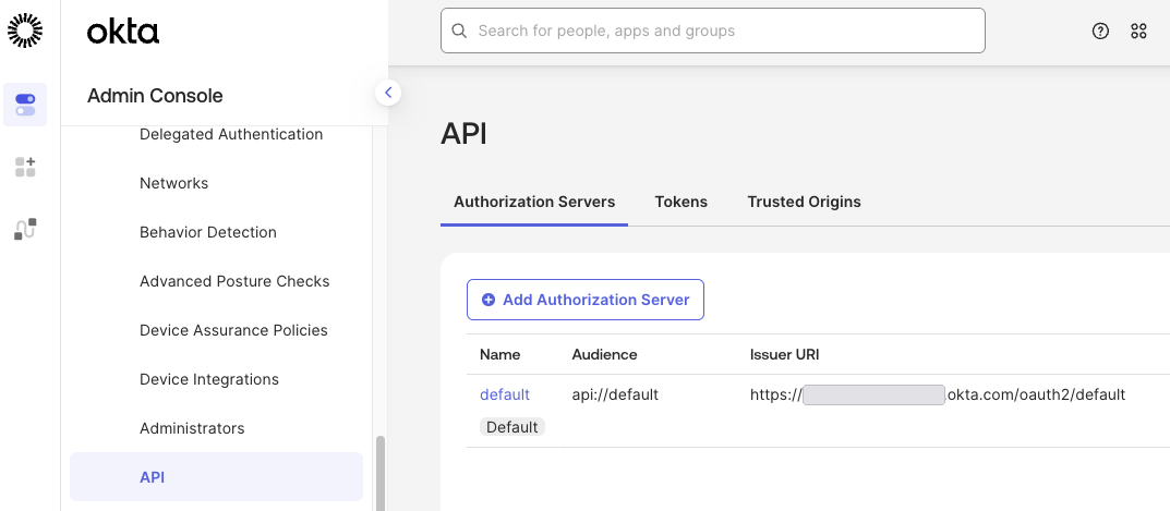 Okta authorization server