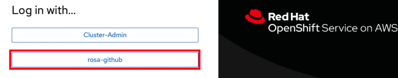 Screenshot of the option to login using GitHub credentials